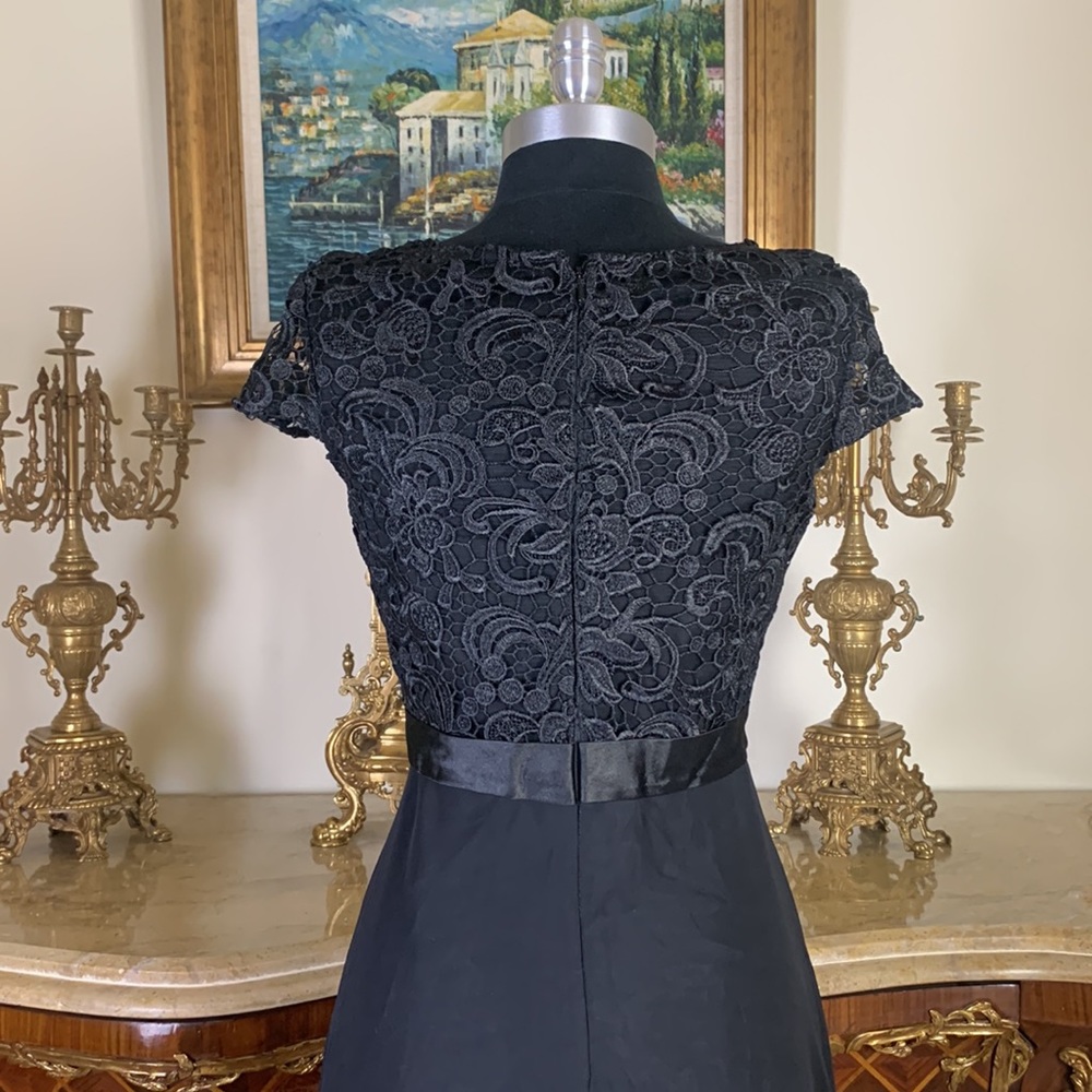 NWT black Meier Collection formal embroidered evening dress. Beautiful dress - Picture 4 of 5